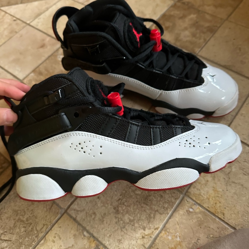 Jordan Kids Sneakers Black White Red